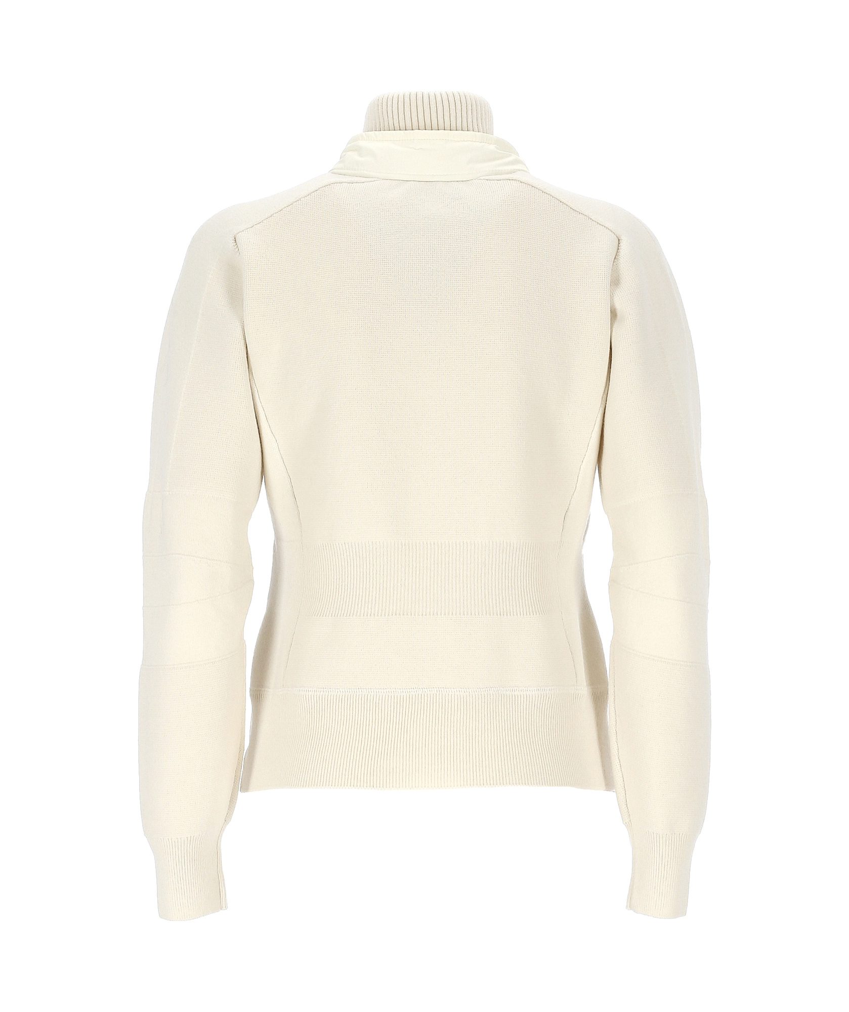 Moncler White Wool Blend Tricot Cardigan In White