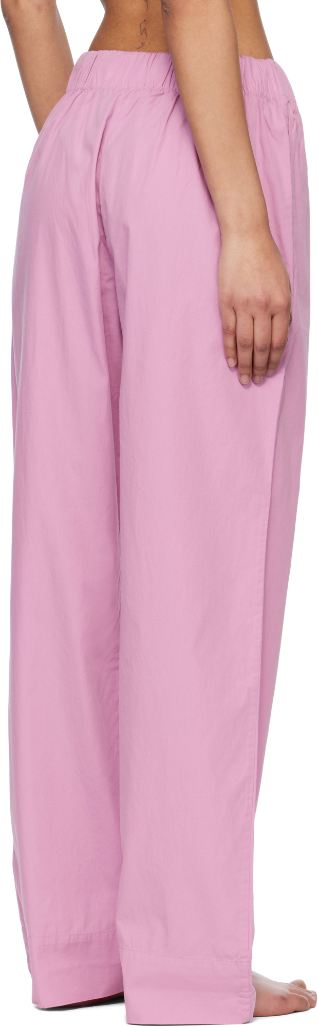 Tekla Drawstring-waist Pajama Bottoms In Purple