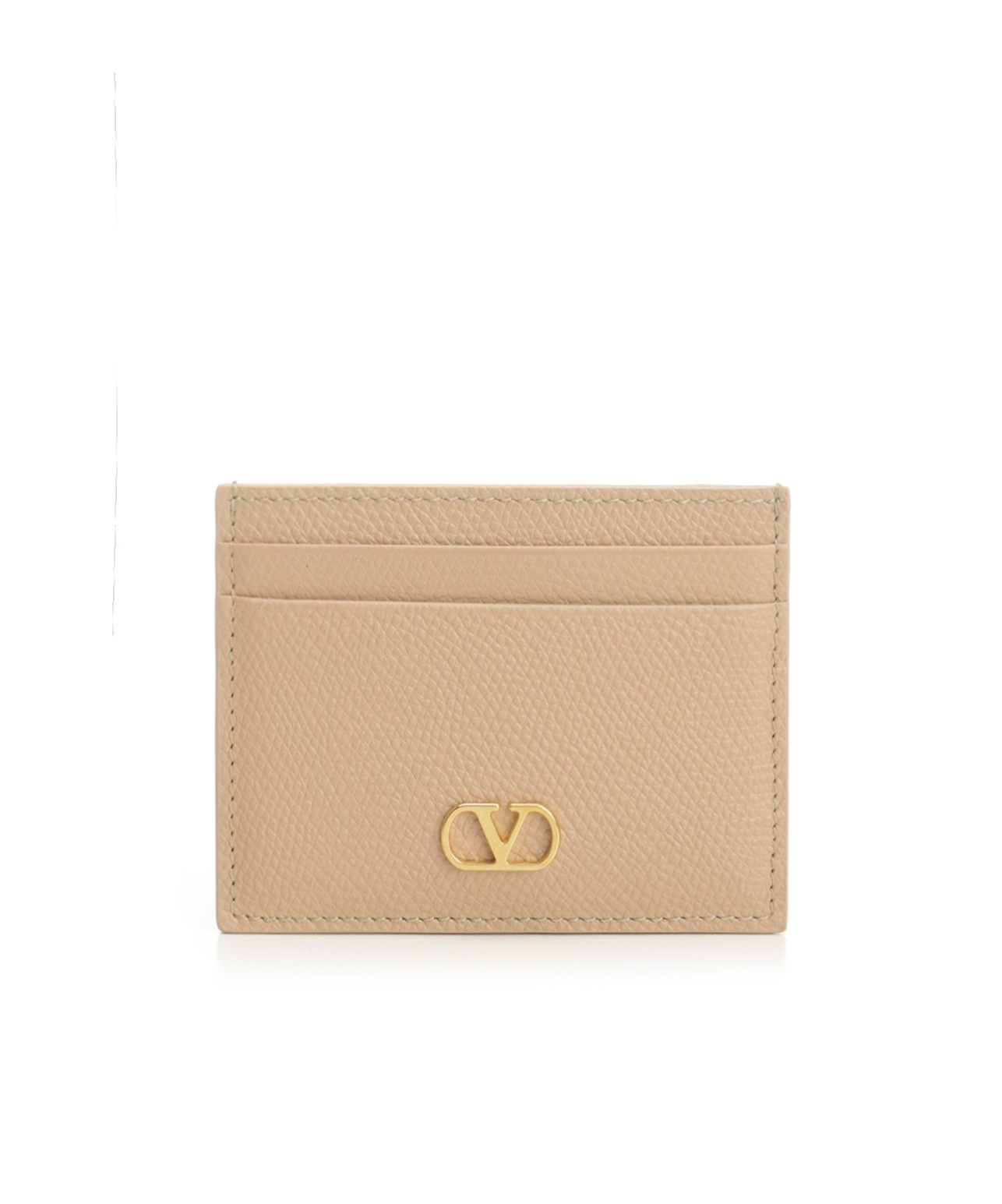 Valentino Vlogo Signature Card Holder In Brown