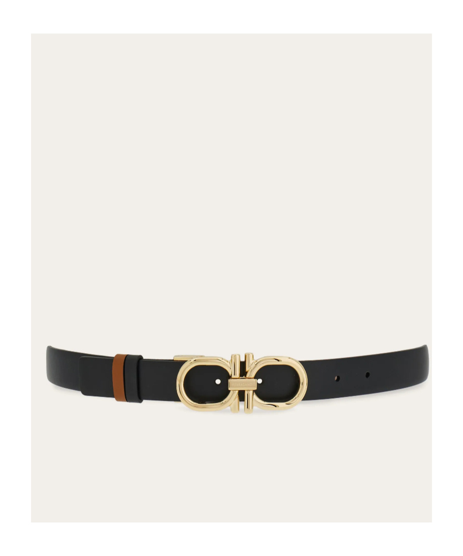 Ferragamo Reversible And Adjustable Gancini Belt In Multi