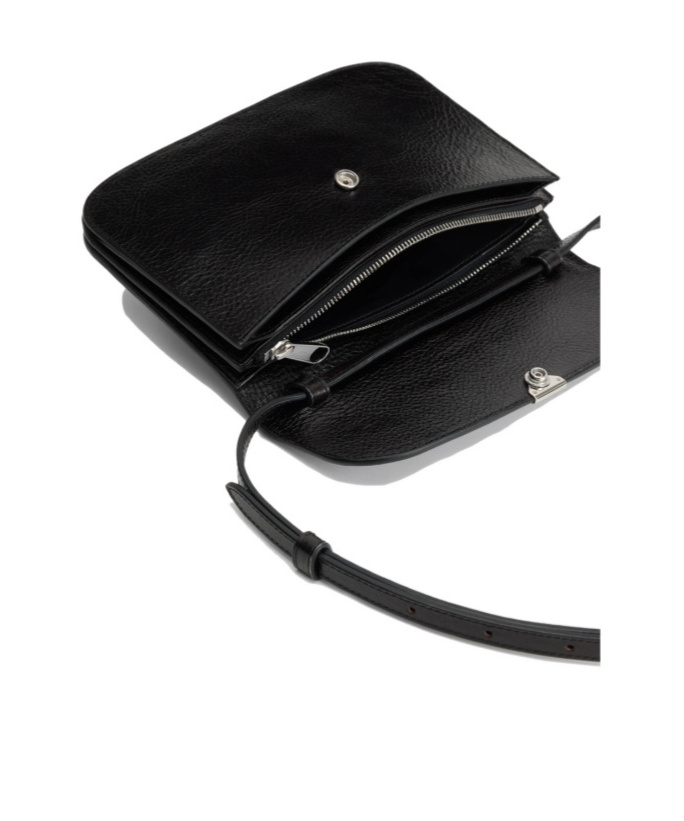 Lemaire Soft Tab Shoulder Bag In Black
