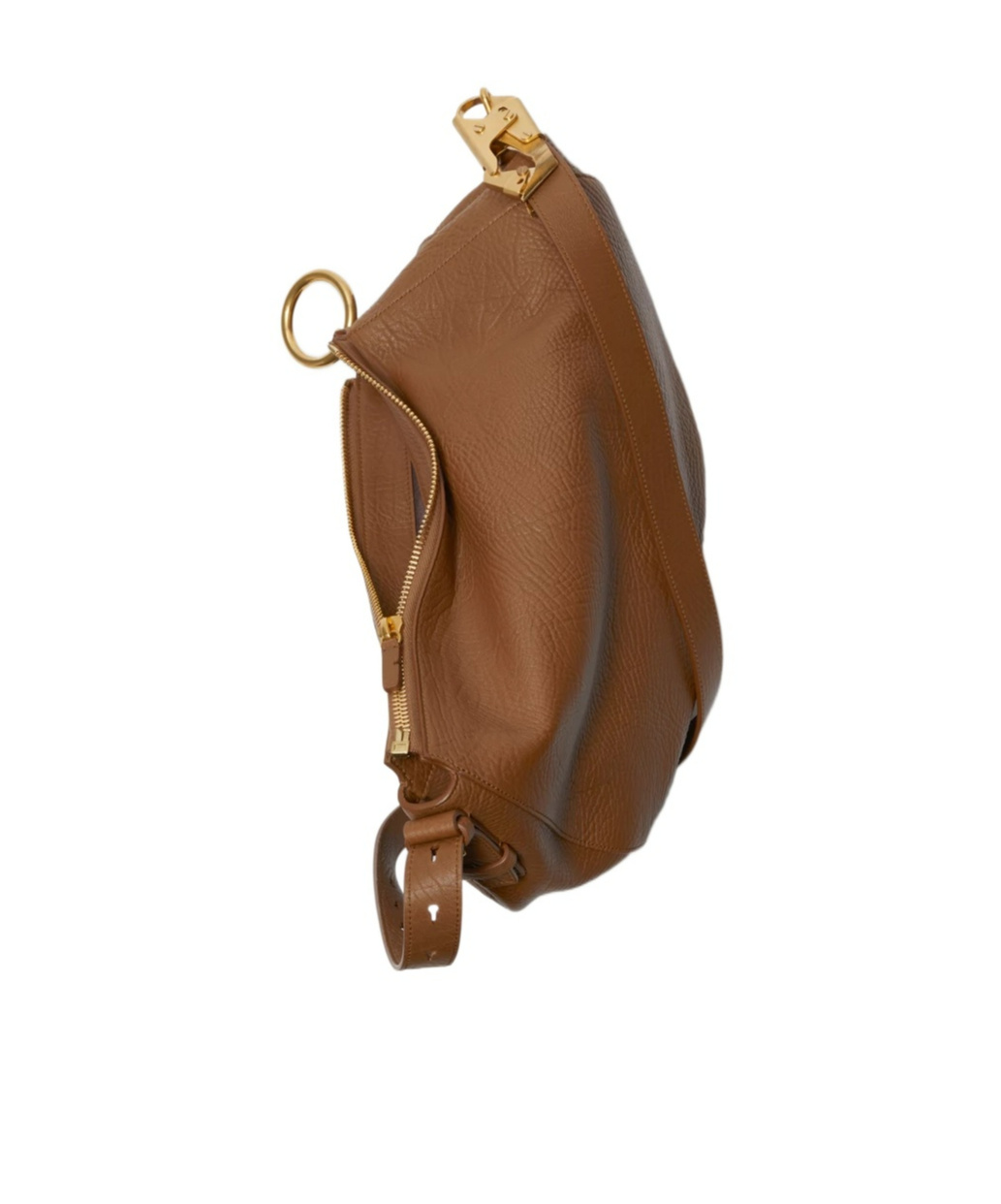 Burberry Medium Knight Calf Leather Shoulder Bag In Brown