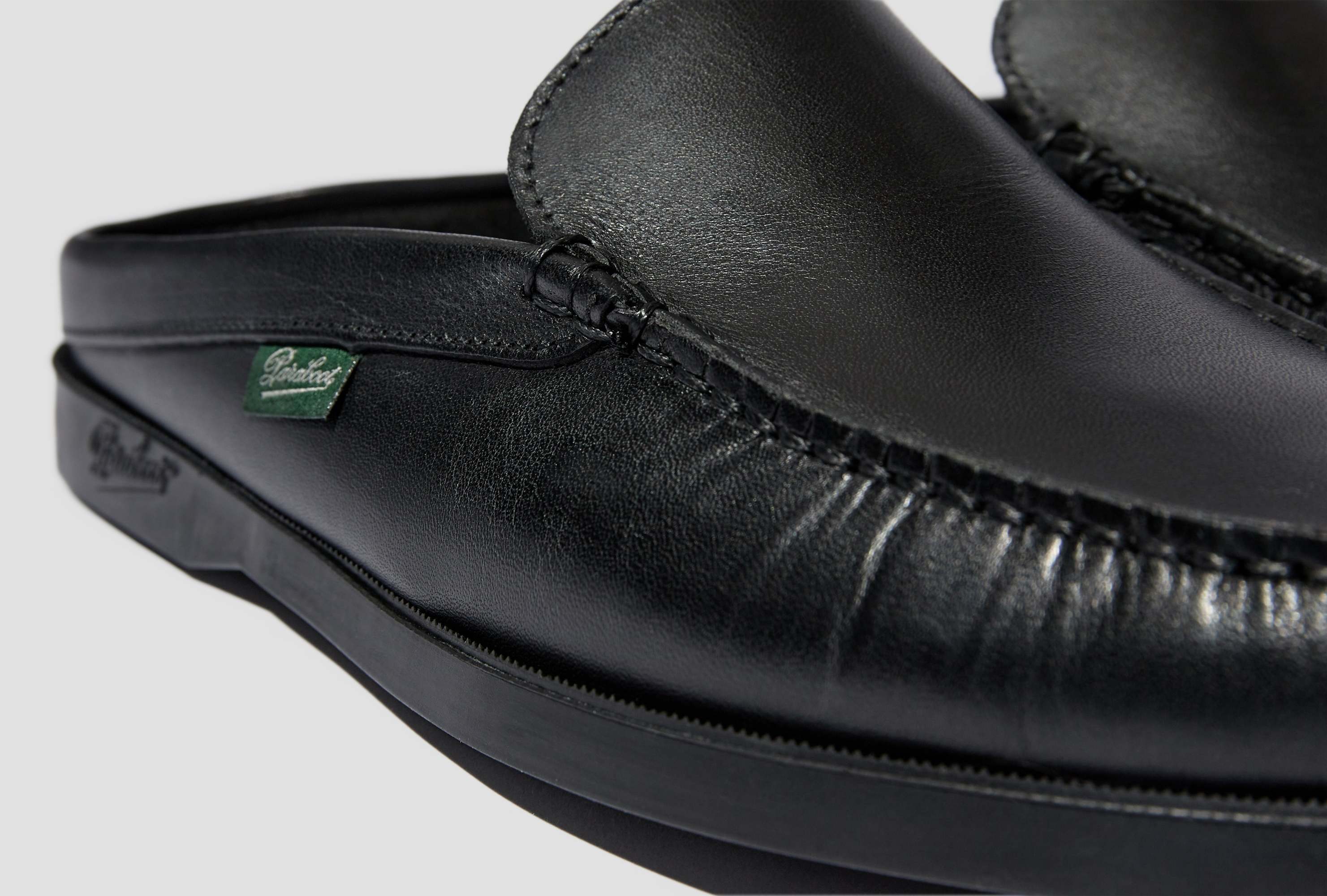Paraboot Round-toe Mules In Black