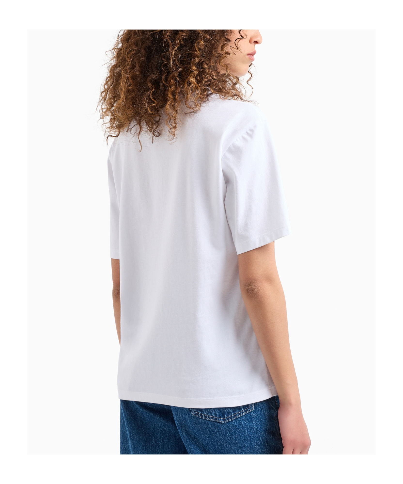 Shop Emporio Armani Open-necked Black Shirt In White