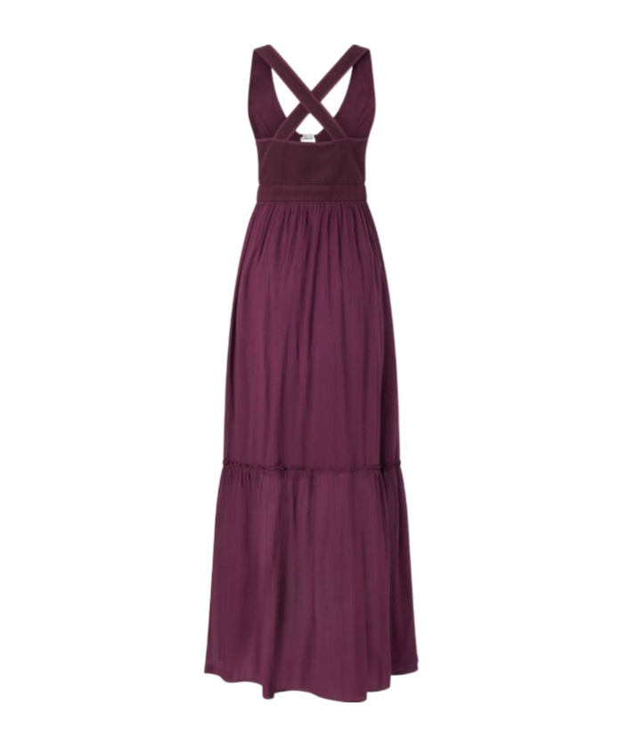 Pinko Cross-back Sleeveless Maxi Dress In Red