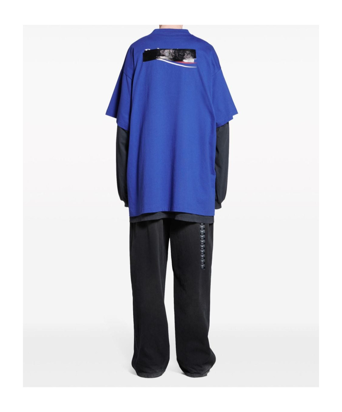 Shop Balenciaga Gaffer Political Campaign-print T-shirt In Blue