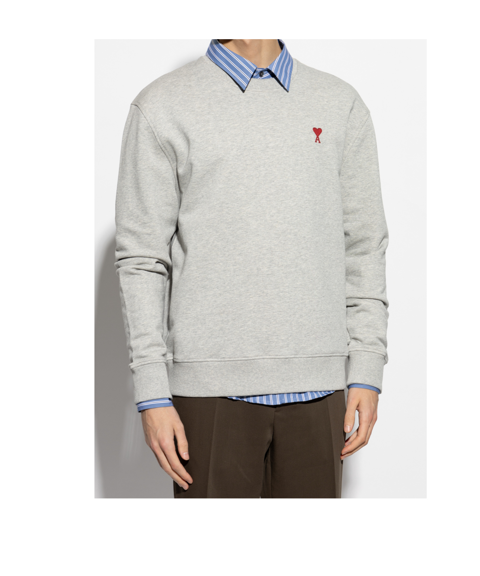 AMI ALEXANDRE MATTIUSSI AMI PARIS AMI DE COEUR FLEECE SWEATSHIRT