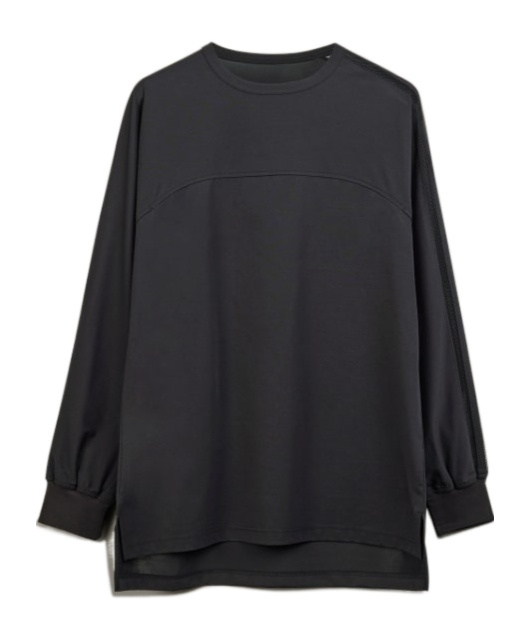 Y-3 Black Mesh Stripes Long Sleeve T-shirt In Black