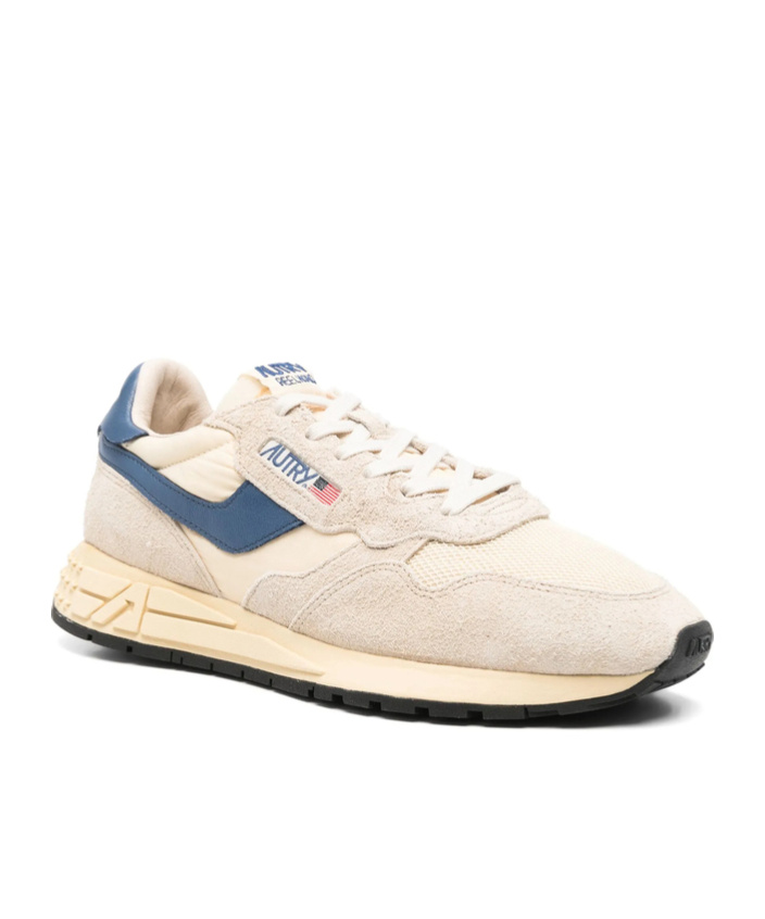 Autry 'reelwind Super Vintage' Grey Sneakers With Logo Patch On The Tongue And Contrasting Heel