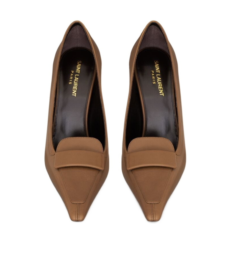 Saint Laurent D'orsay Pumps In Smooth Leather In Brown
