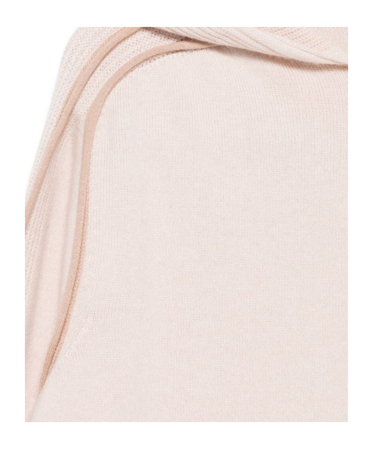 D Exterior White And Beige Cashmere Blend Sweatshirt In Pink