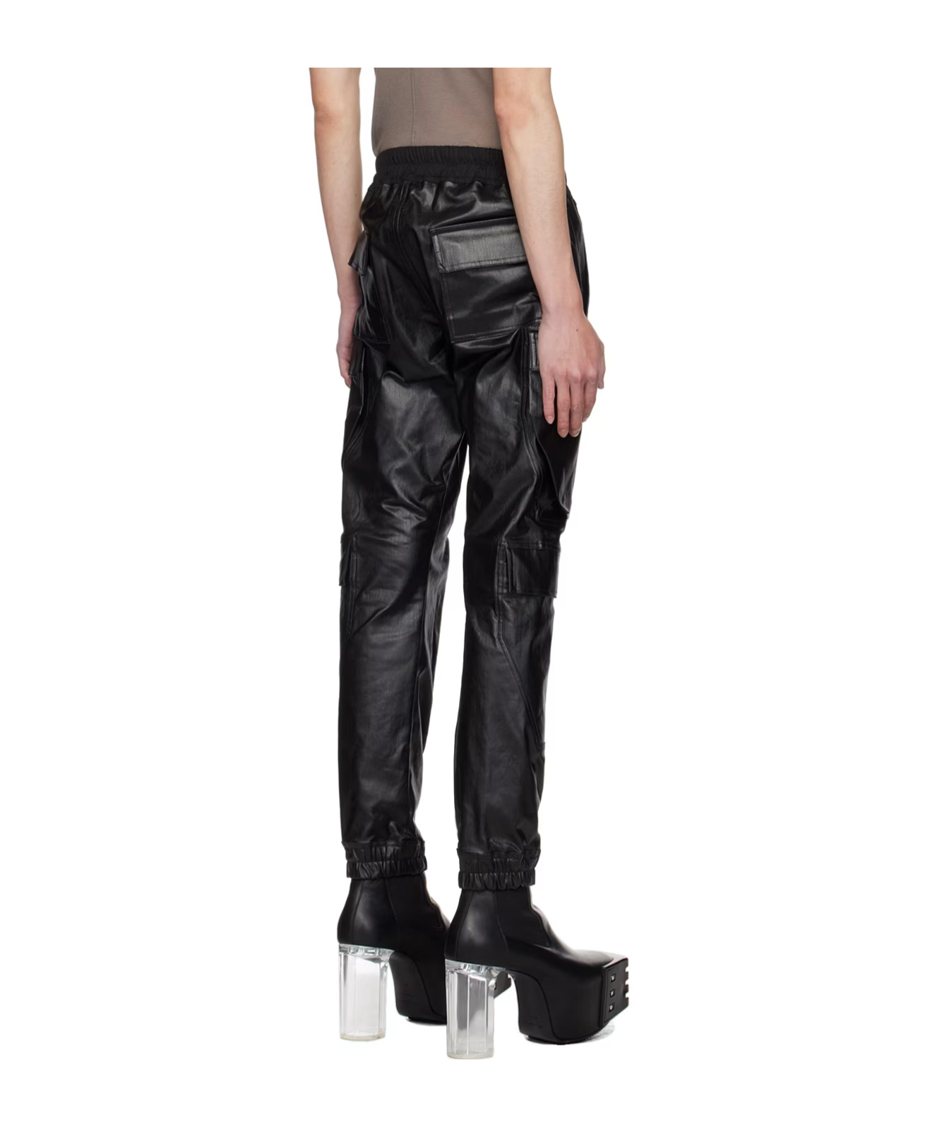 Rick Owens Porterville Mastodon Megacargo Overalls Casual Pants In Black