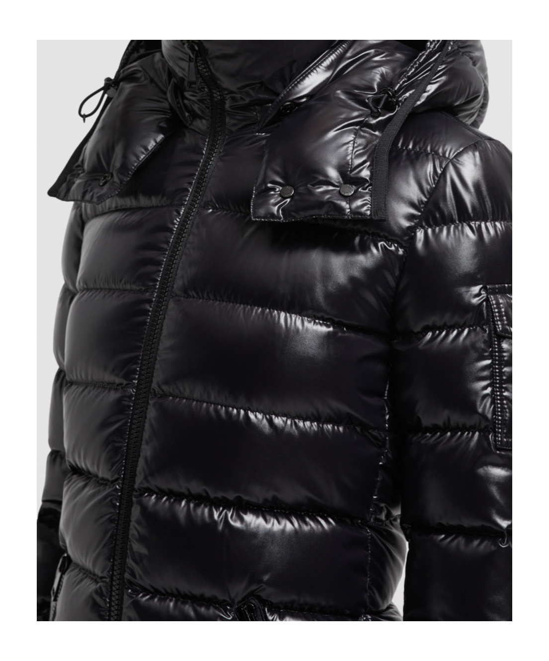 Shop Moncler Moka Long Down Jacket In Black