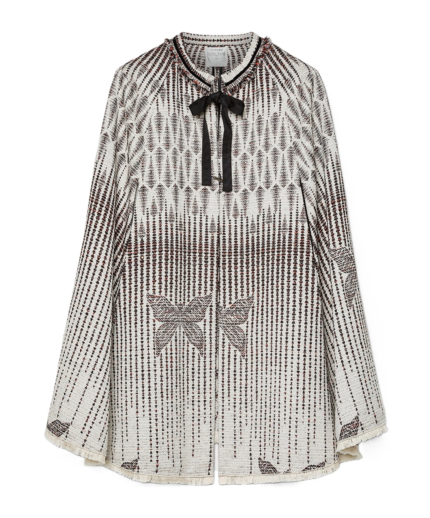 Forte Forte Libelle Jacquard Cape In Gray