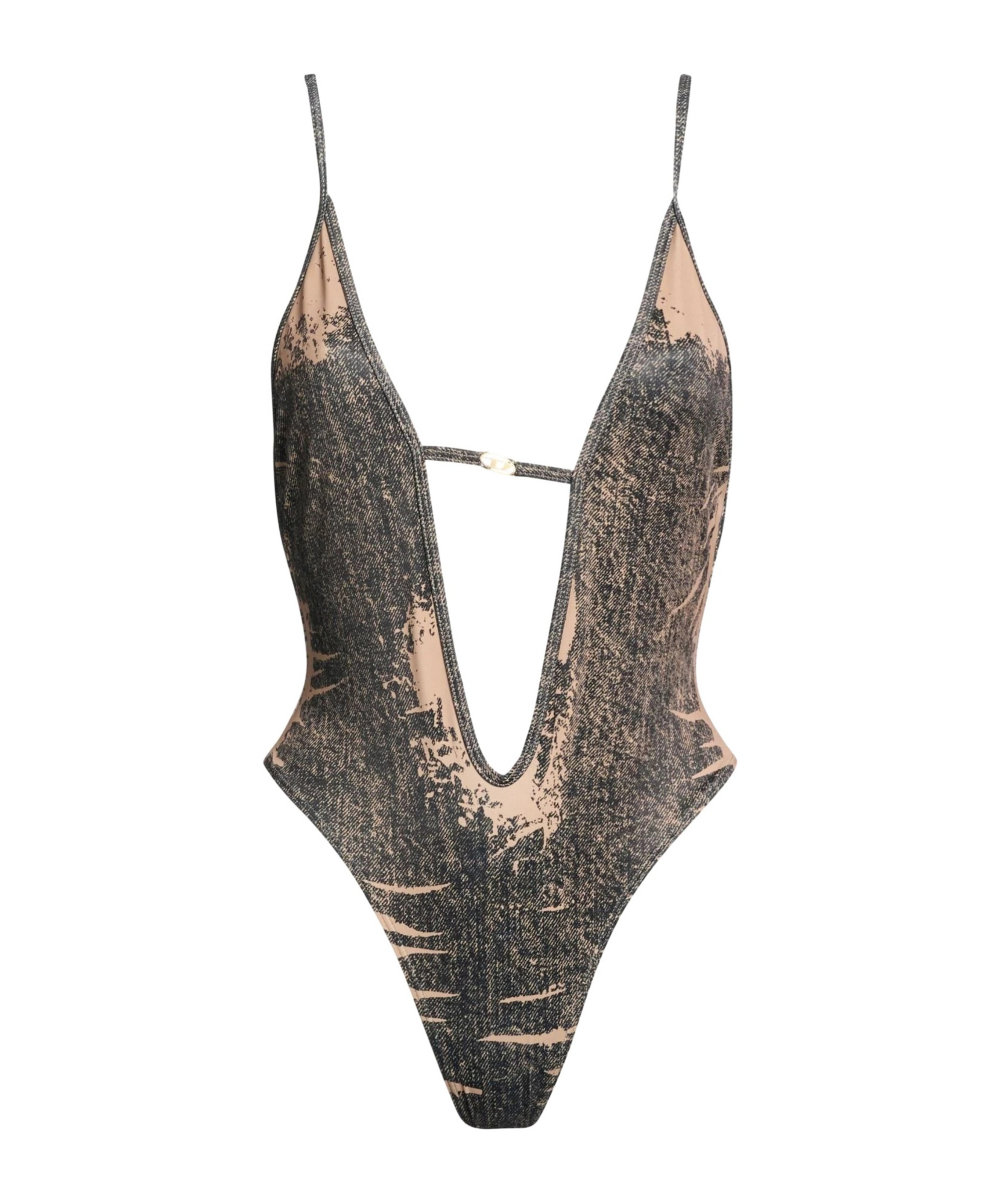 Diesel Multicolour One-piece Swimsuits In Black