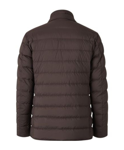 Herno Layered Effect Quilted Coat In Black