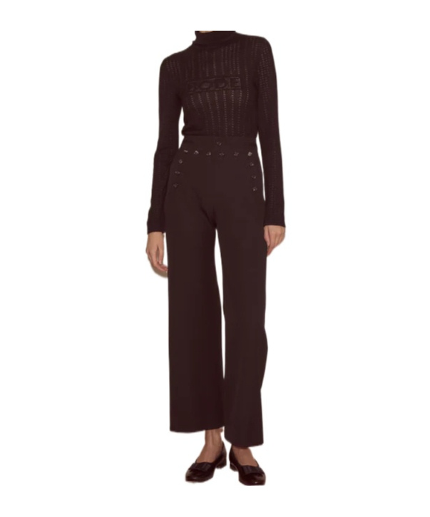 Bode Riding Twill Sailor Trousers In Brown