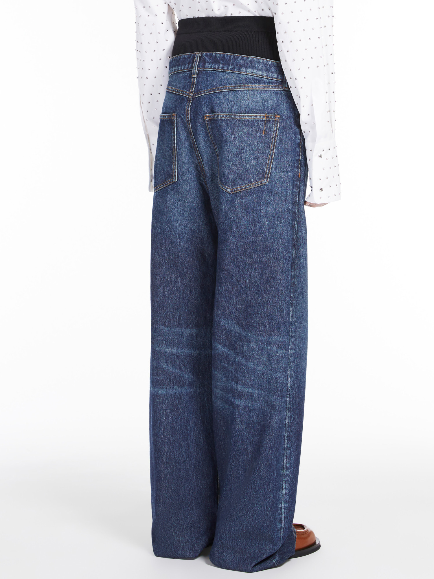 Sportmax Belt-loop Jeans In Blue
