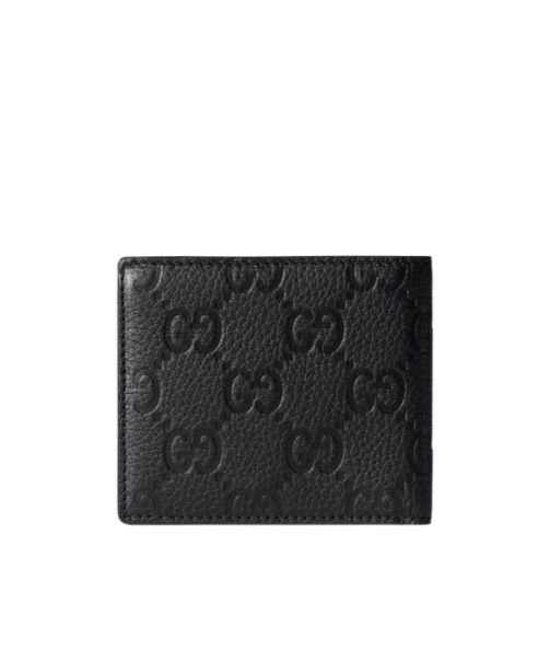 Gucci Imprint Bi-fold Wallet In Black