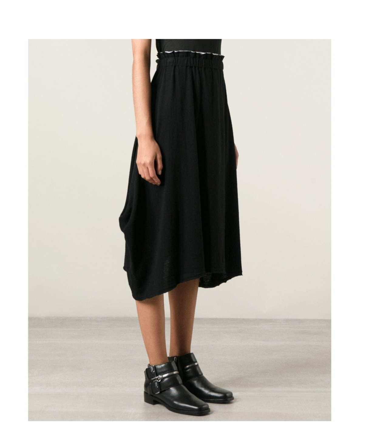 Shop Comme Des Garçons Elastic Waist Skirt In Black