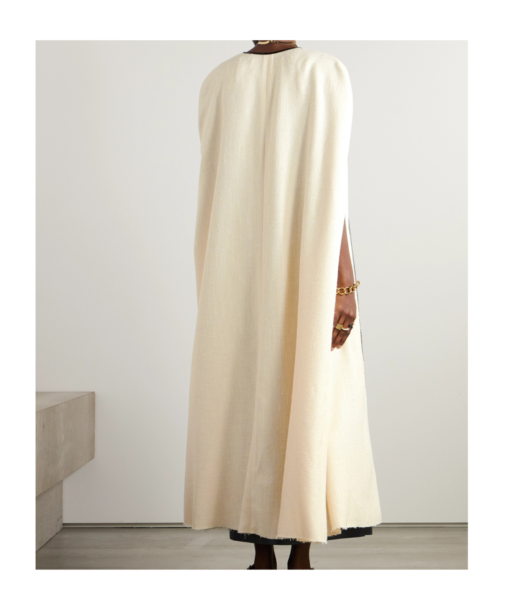 Gabriela Hearst Silk And Wool Blend Shawl In Neutral