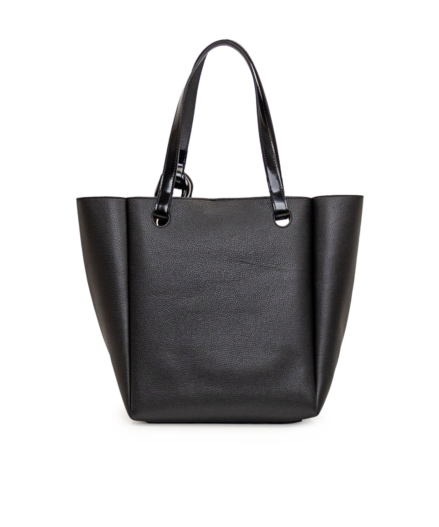 Jw Anderson Leather Corner Shopping Bag With Structured Silhouette In Black