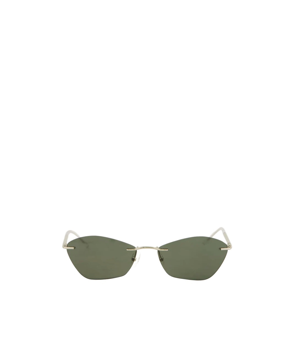 Alexander Mcqueen T-bar Slim Sunglasses In Green