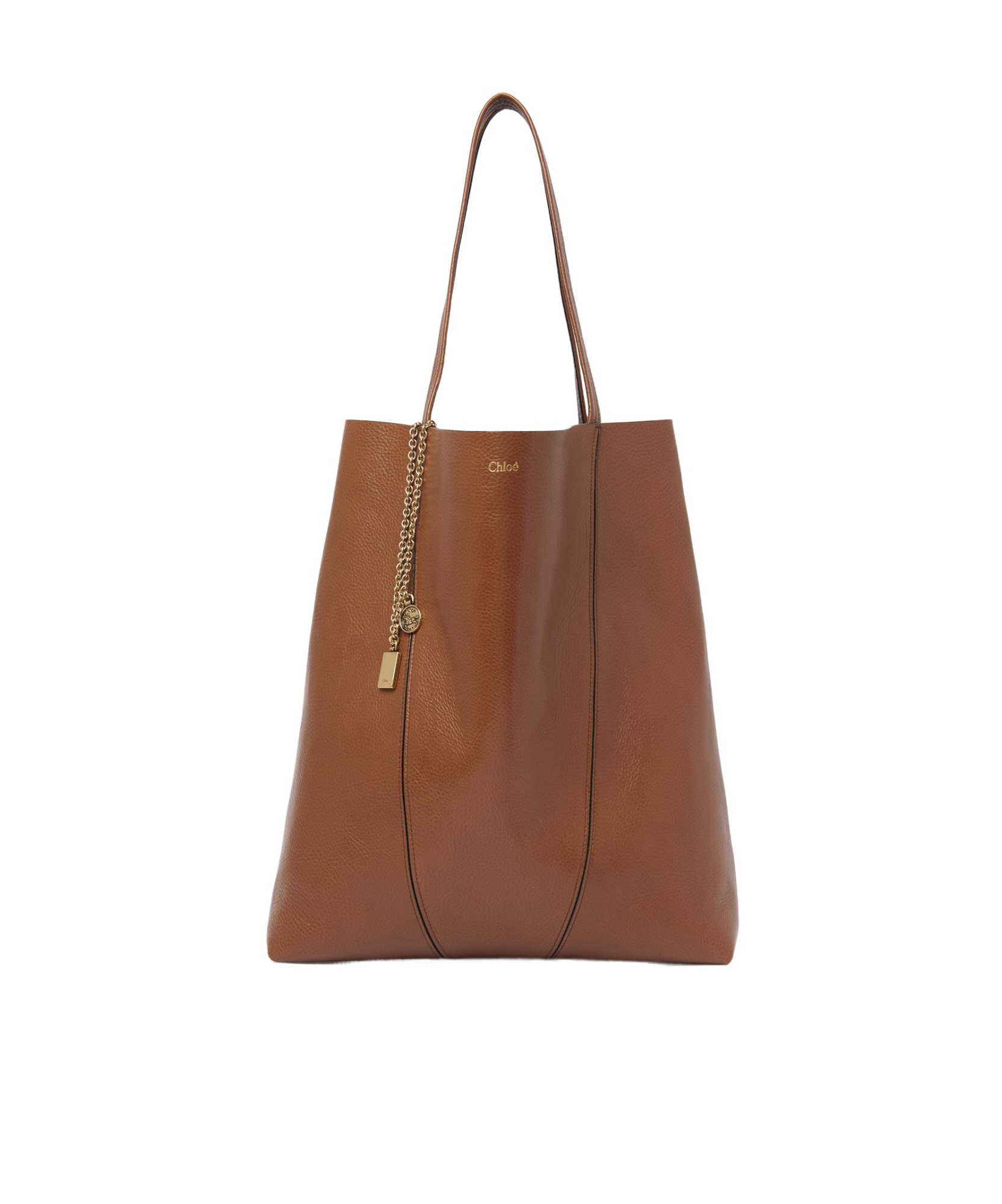 Chloé Double Handle Shoulder Bag In Brown