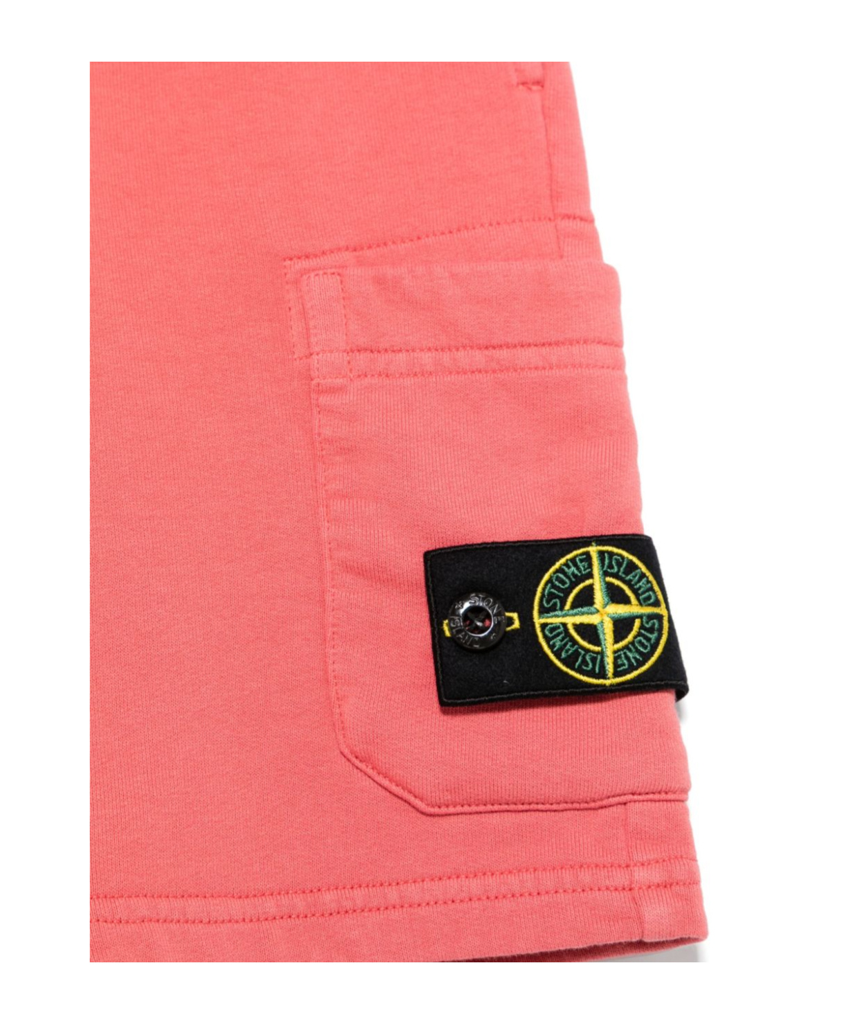Stone Island Compass-badge Shorts In Pink