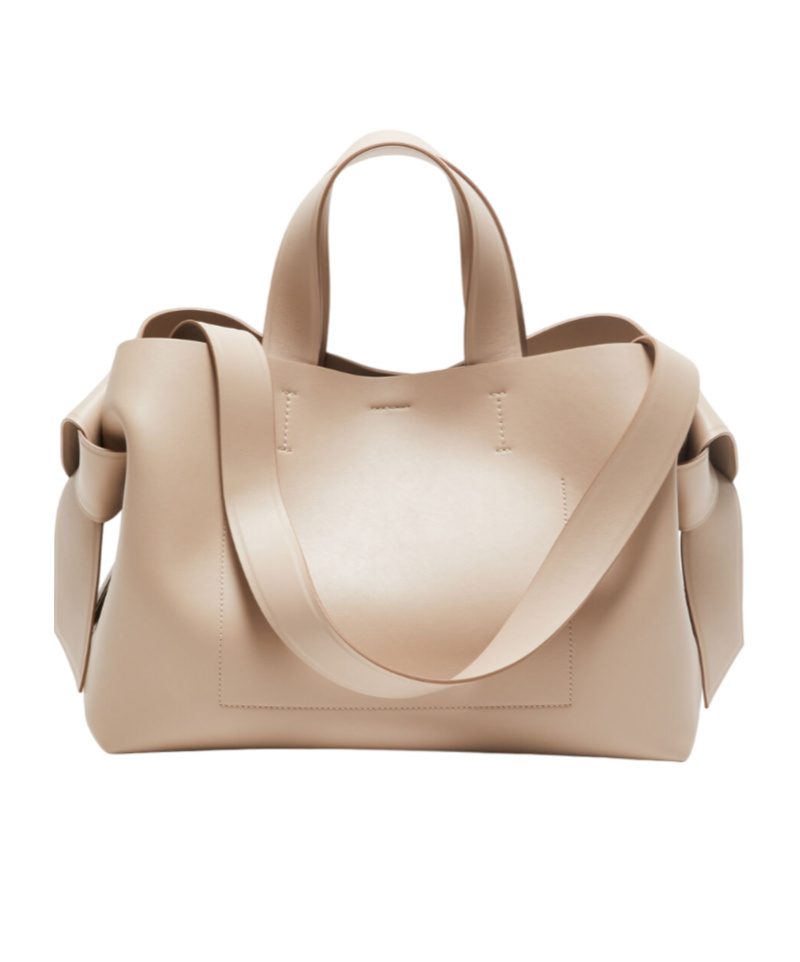 Acne Studios Musubi Logo Detailed Tote Bag In Taupe Beige