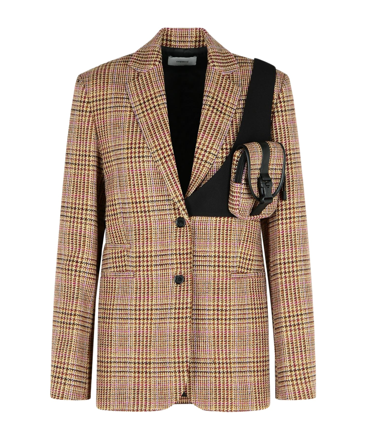 Coperni Multicolor Virgin Wool Blazer In Burgundy