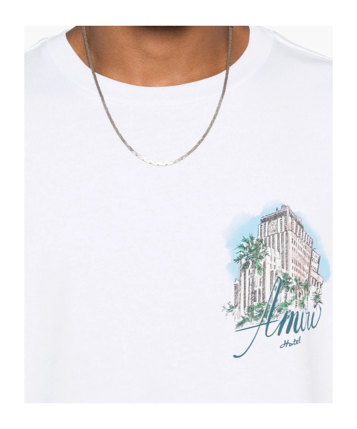 Amiri Graphic-print Drawstring T-shirt In White