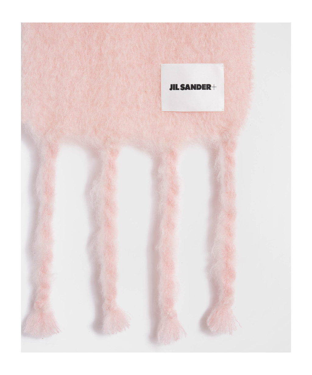 Jil Sander Wool Blend Scarf In Pink