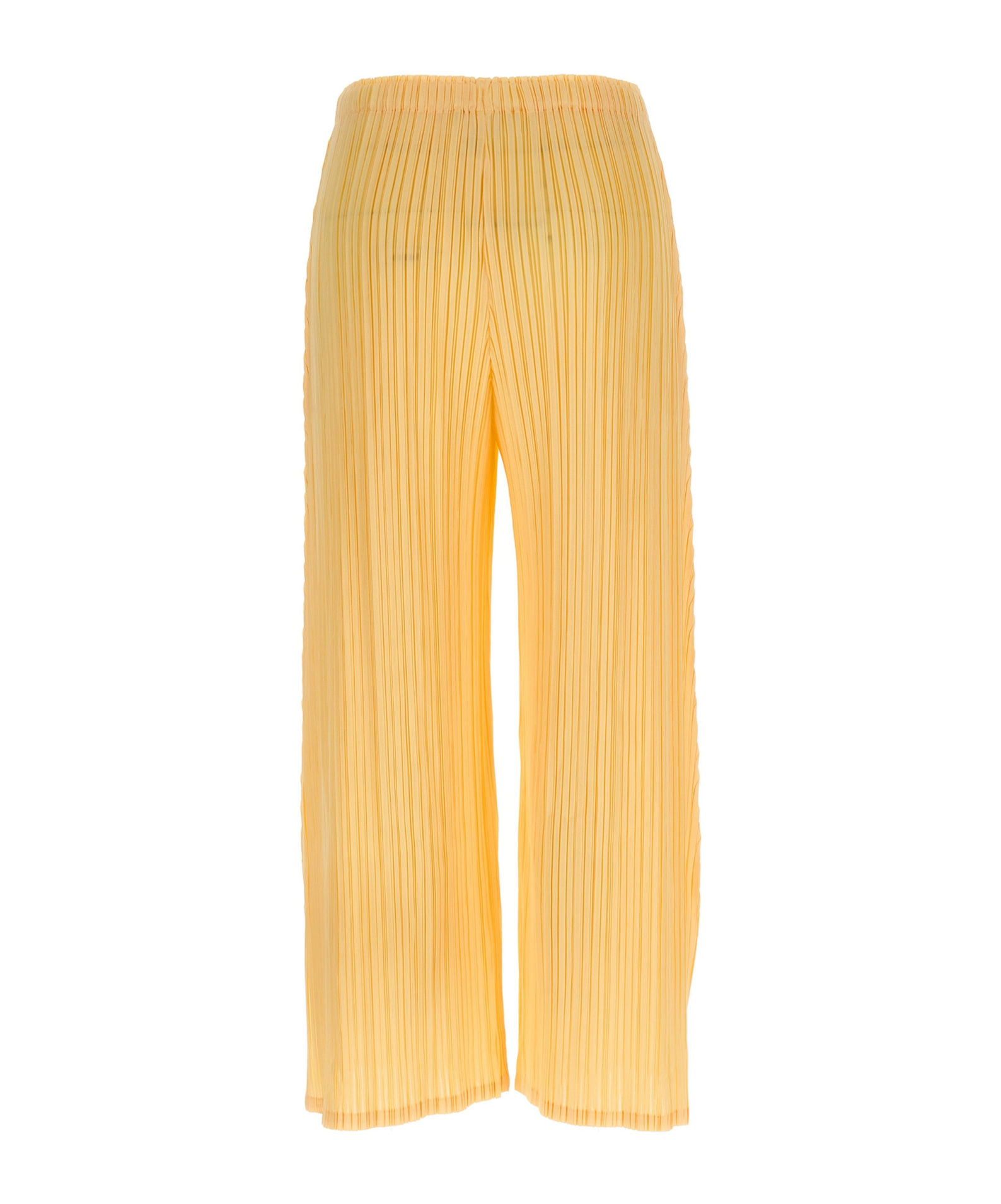 Issey Miyake Pleats Please  'mellow Pleats' Pants In Yellow