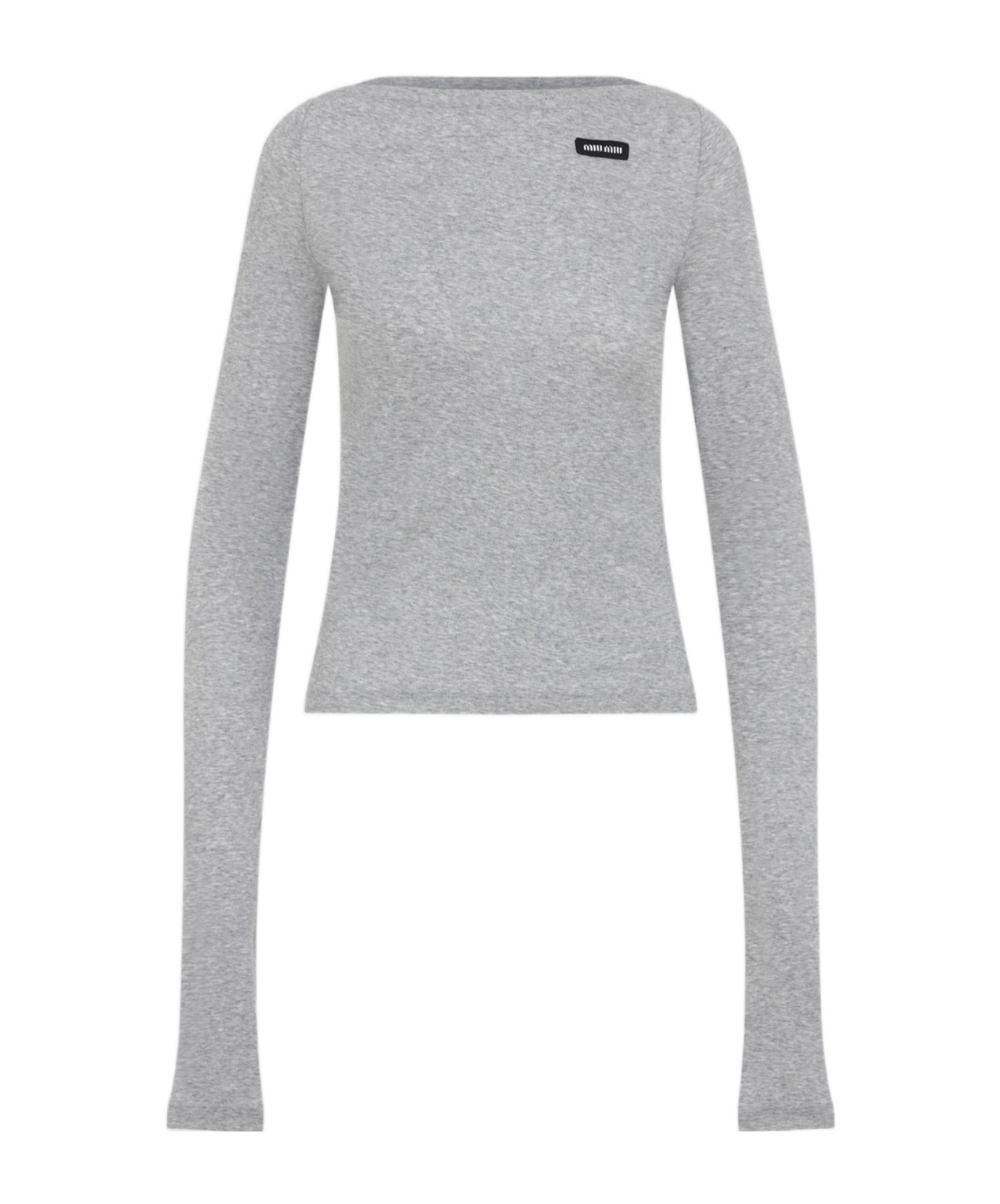 Miu Miu Logo Long-sleeved Top
