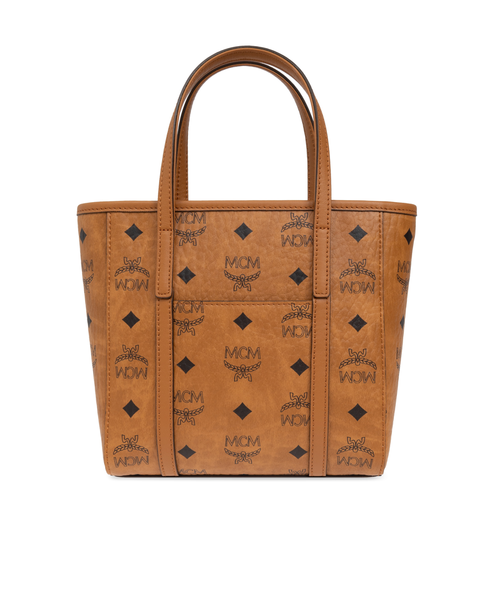 Mcm Aren Mini Visetos Shopper Tote Bag In Brown