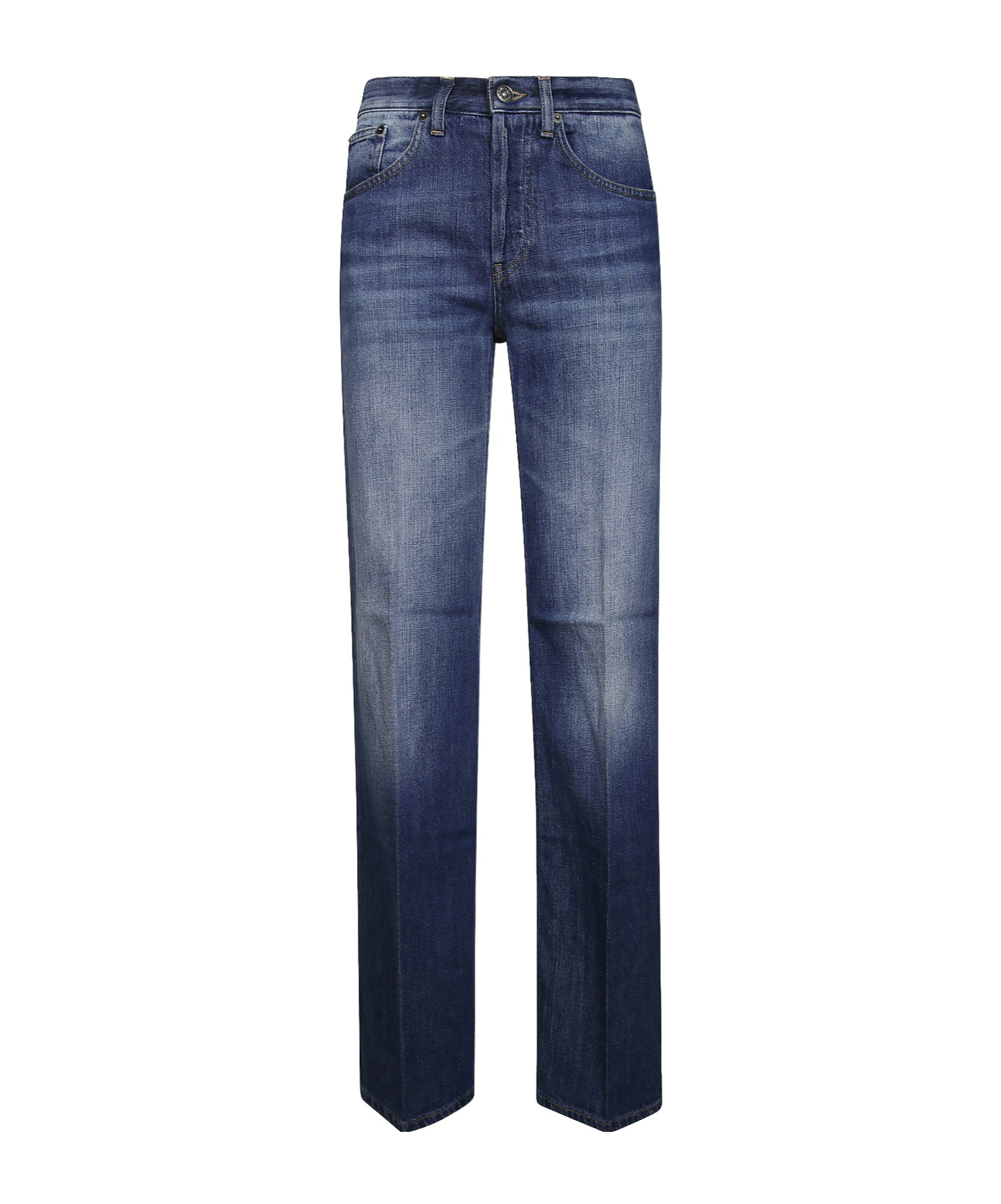 Dondup Jacklyn Faded Five-pocket Trousers In Blue