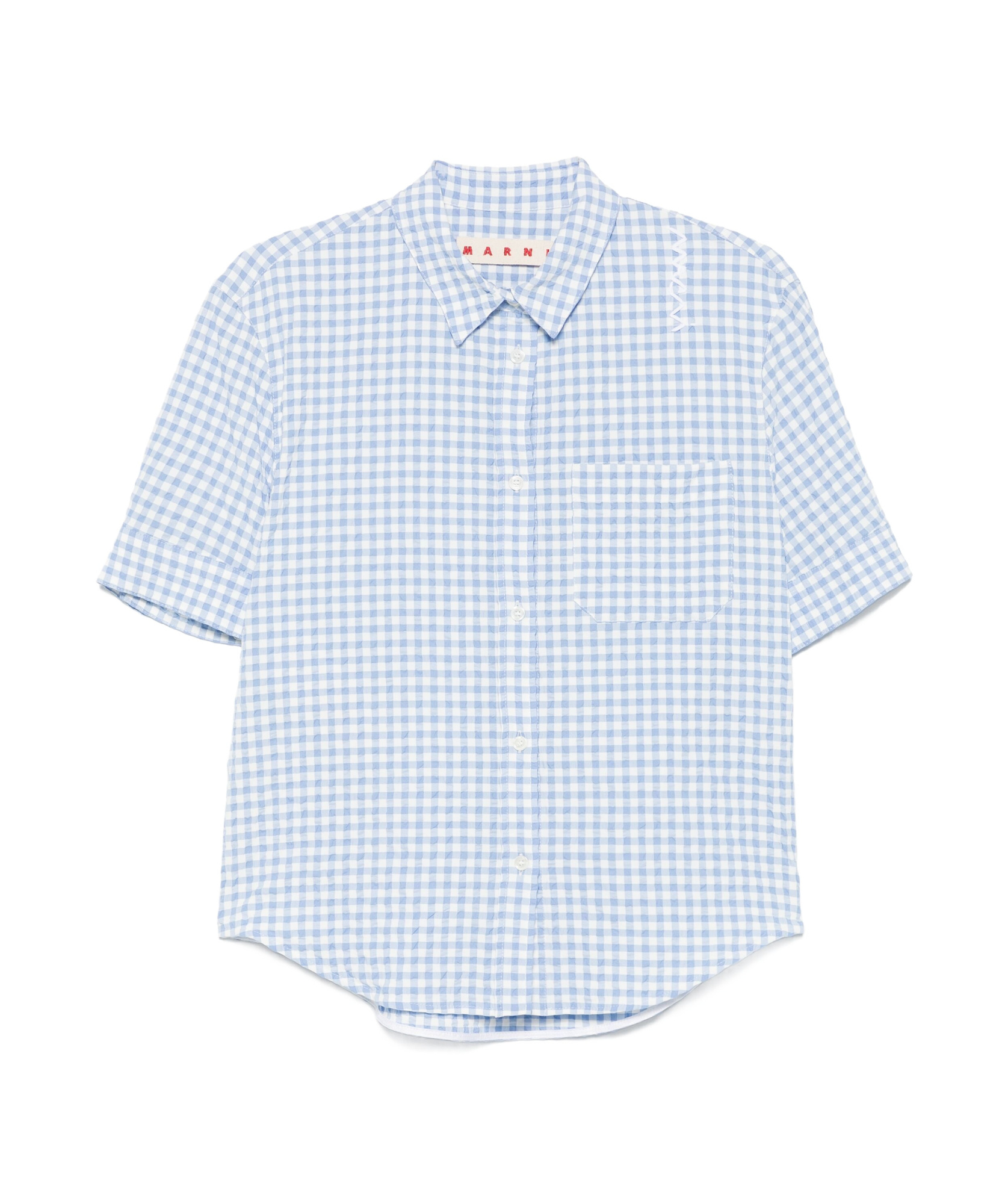 Marni Check-pattern Shirt In Blue