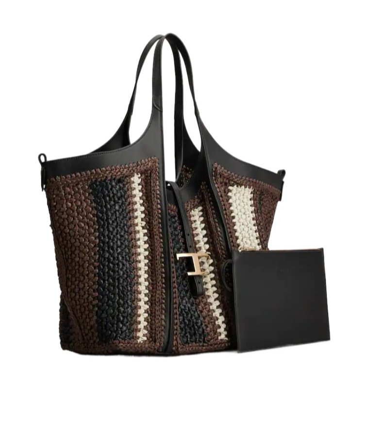 Tod's T Timeless Shopper Bag In Black