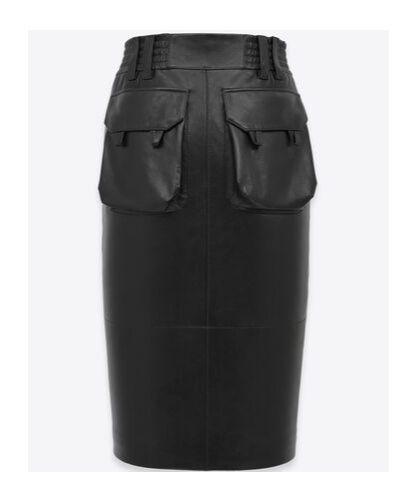 Saint Laurent High-waisted Pencil Skirt In Black