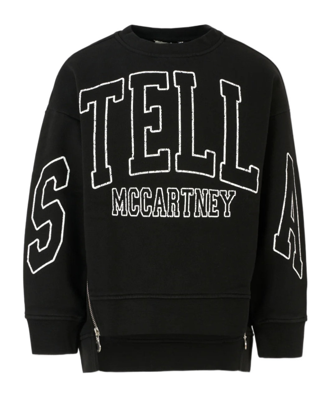 Stella Mccartney Logo-stamp Sweatshirt In Black