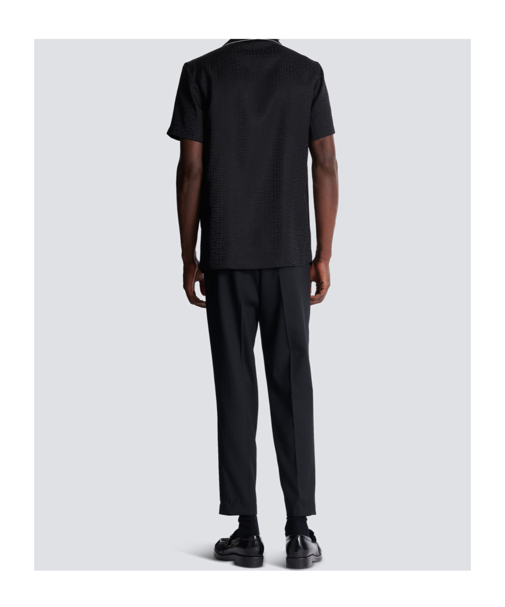 Balmain Varsity Style Shirt Featuring Contrast Piping In Blue