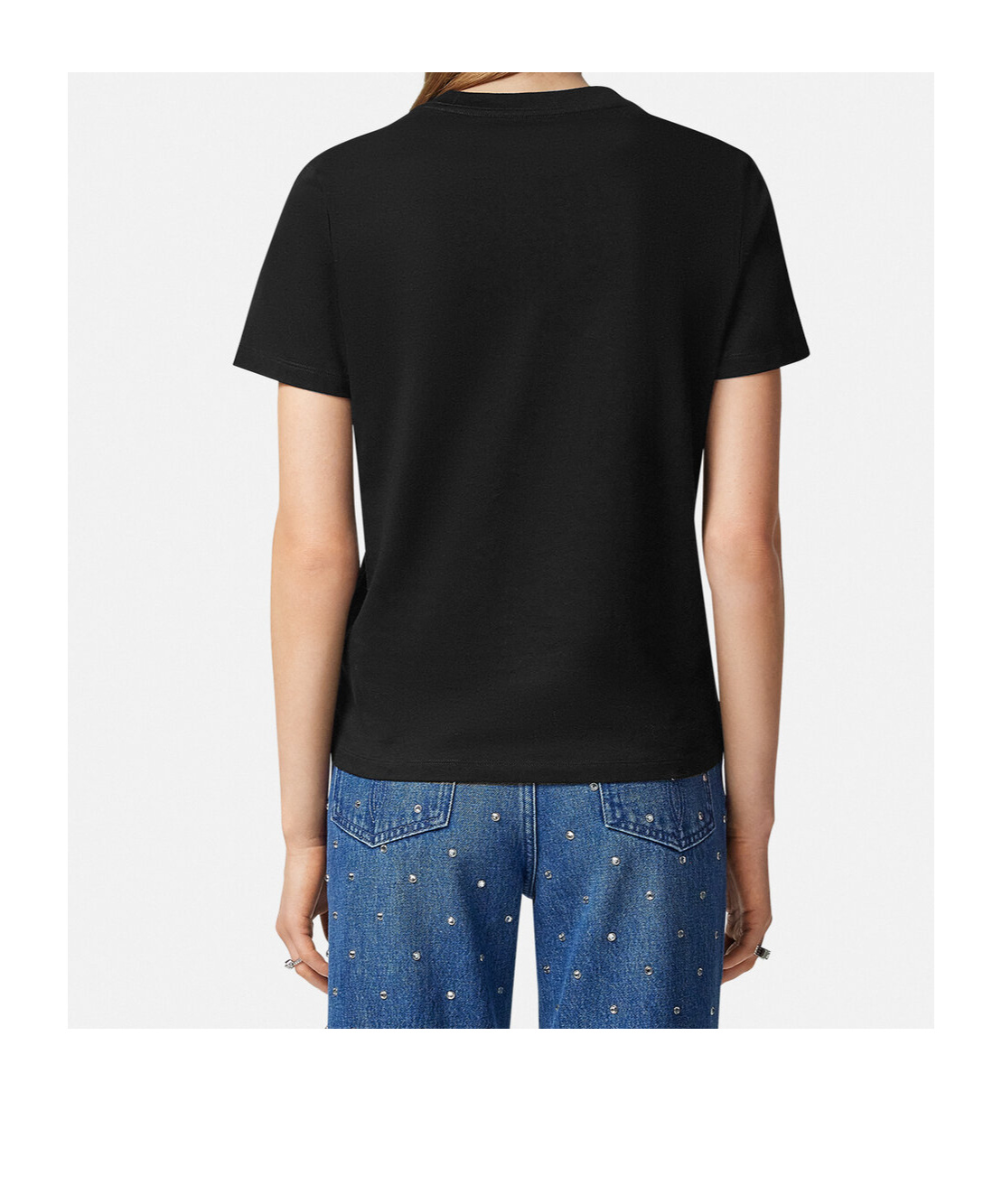 VERSACE VERSACE LOGO-EMBELLISHED CREWNECK T-SHIRT