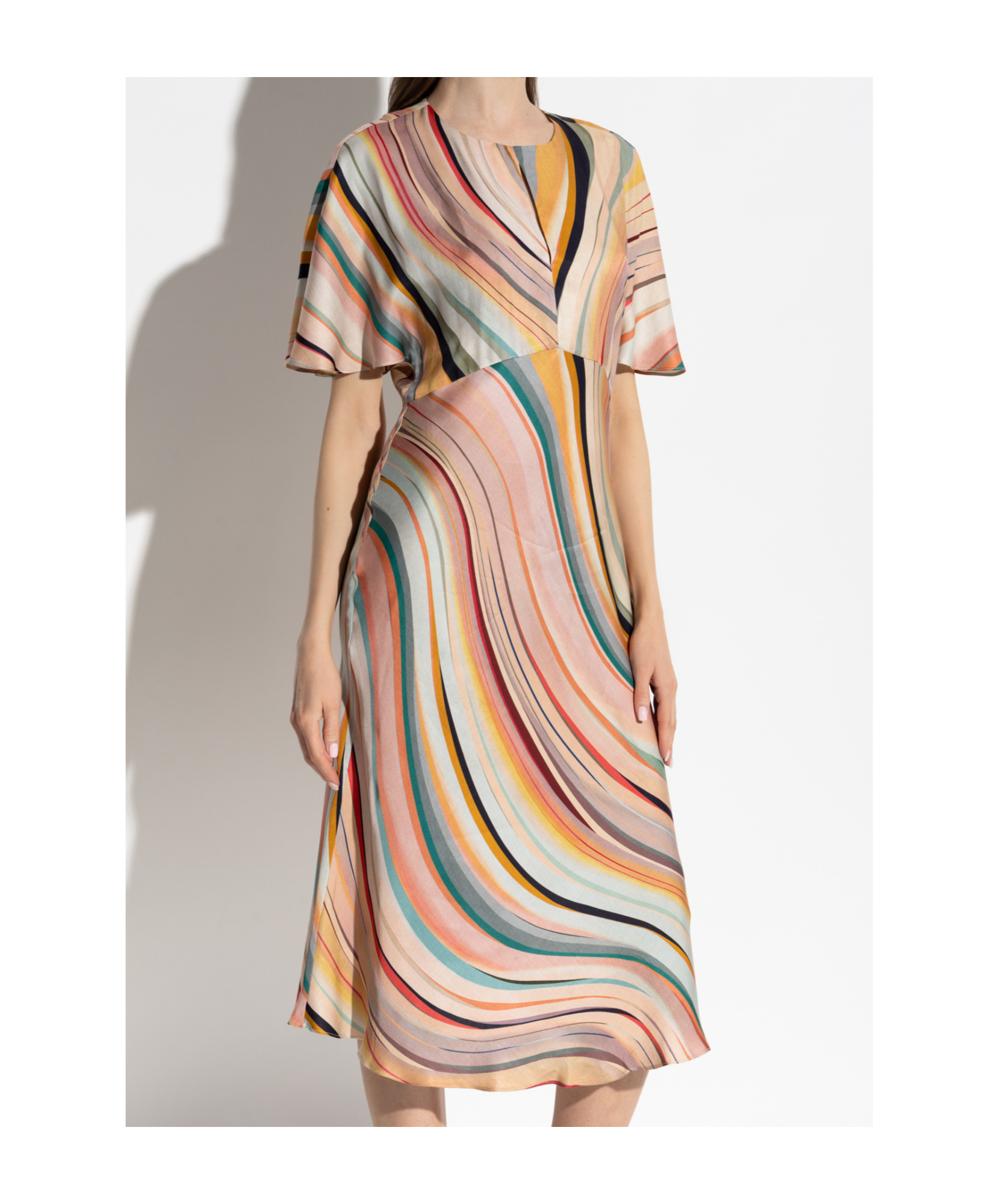 Ps By Paul Smith Ps Paul Smith Short-sleeved Stripe Patterned Dress