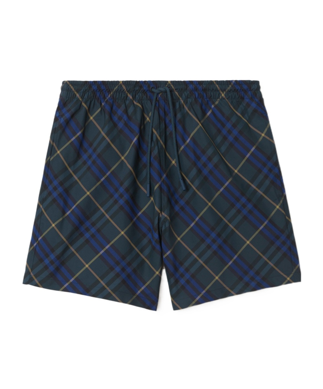 Burberry Pantaloncini In Twill Check In Black