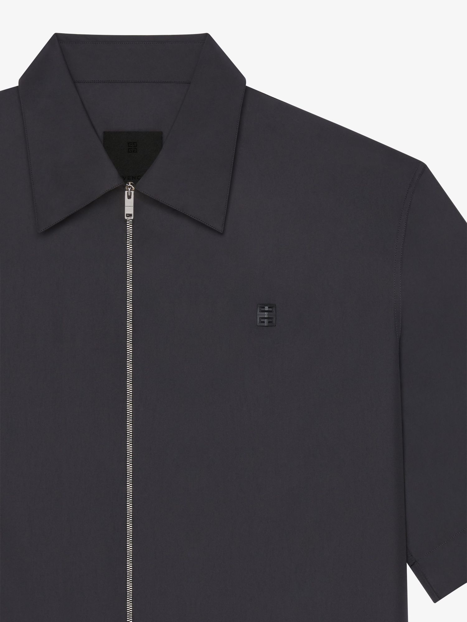 Givenchy Chemise Zippée À Détail 4g In Black