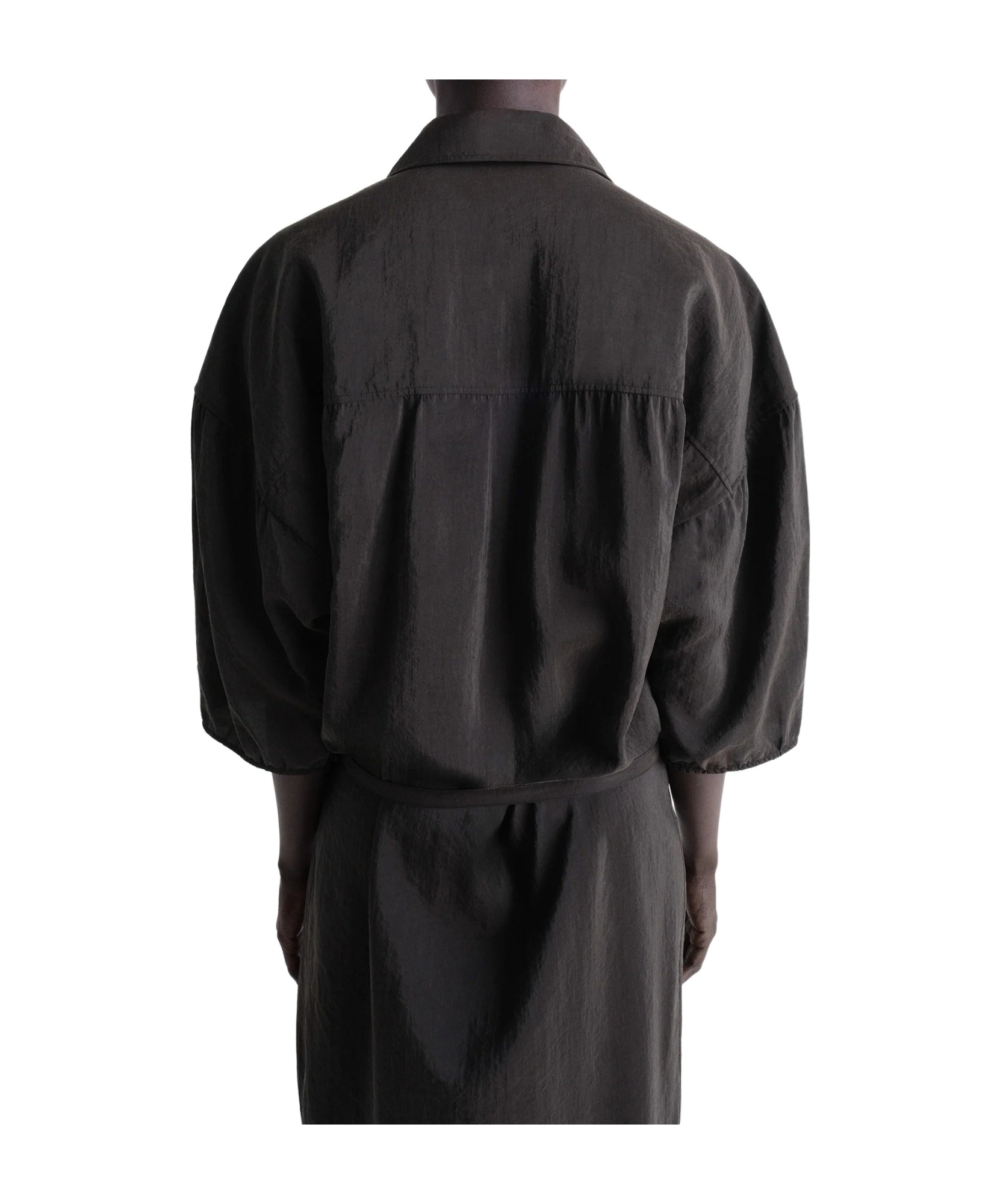 Lemaire Asymmetrical Shirt Skirt In Black