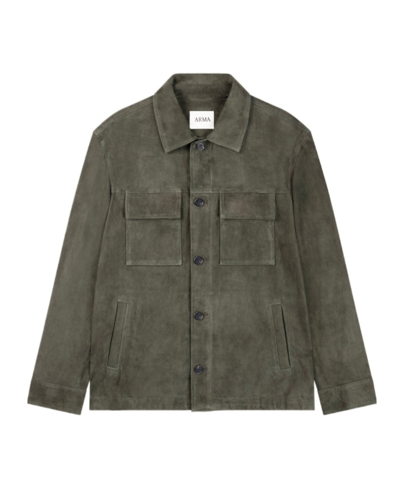 Arma Collared Long-sleeved Shirt In Green
