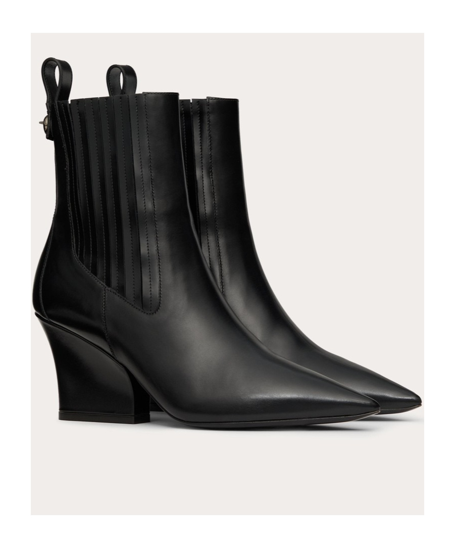 Shop Valentino Vlogo Lockette Beatle In Brushed Calfskin 75mm In Black