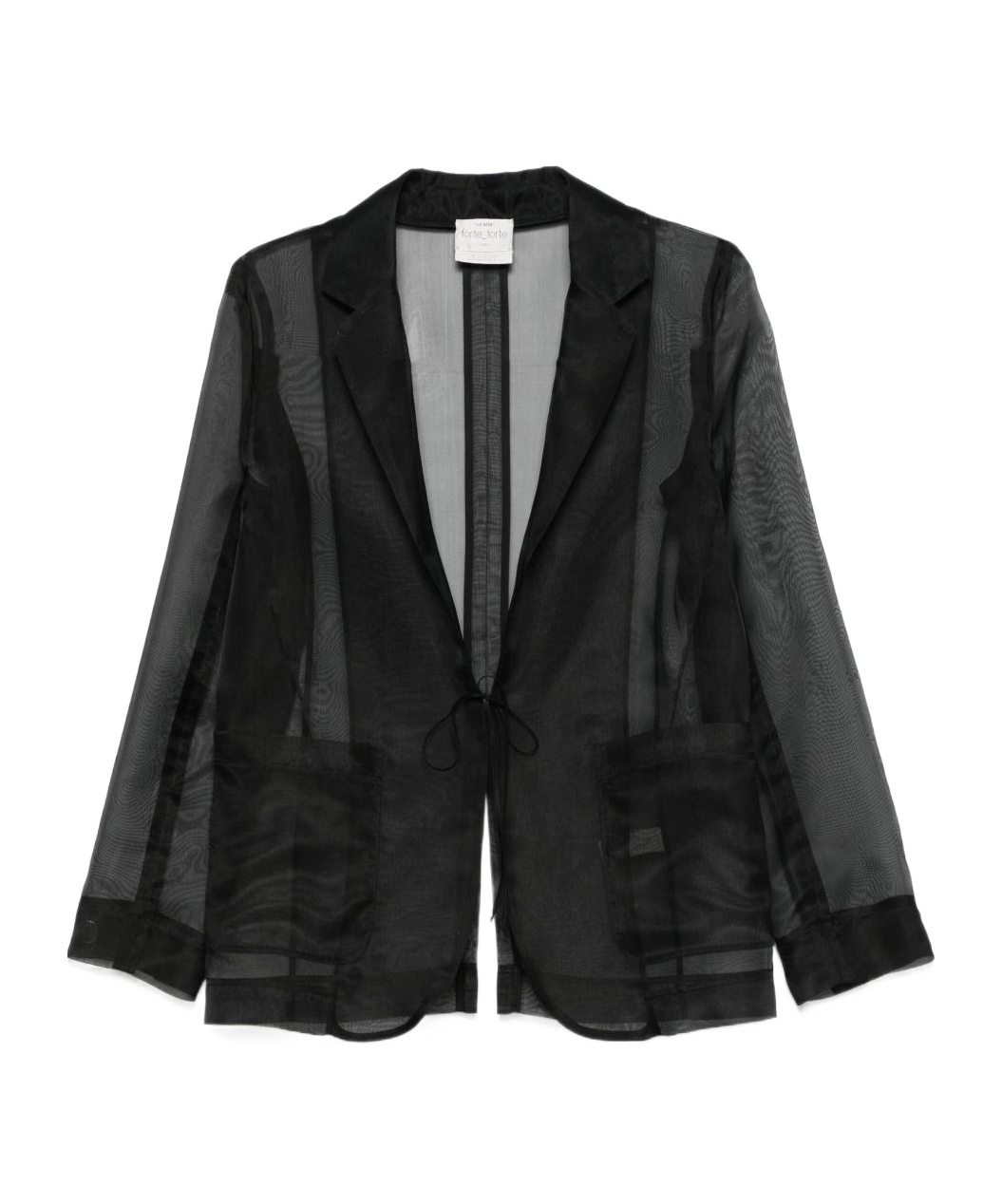 Shop Forte Forte Silk Blazer In Black